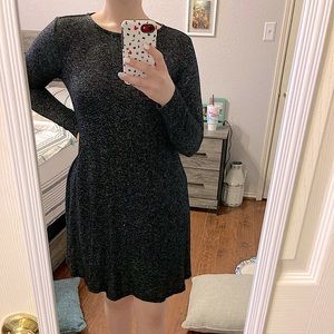 Heather’s Black Long Sleeve Swing Dress